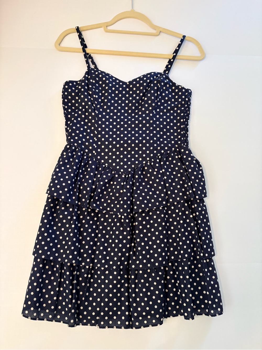 Kacey Montoya’s Closet | H&M Navy and White Polka Dot Smocked Sundress